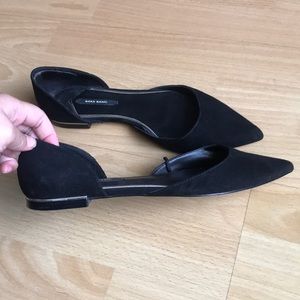 Zara D’Orsay Flats with Gold Accent Size 6.5/37